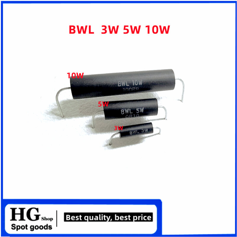 BWL-Résistance à enroulement de précision à faible inductance, faible résistance d'échantillonnage, eau de blanchiment à basse température, R005, R01, R5 à 20K, 3W, 5W, 10W, 2 pièces