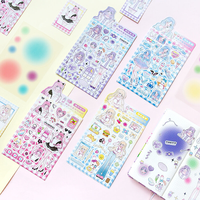 8SETS/LOT Star Sweet Dream series markers photo album decoration art paper sticker