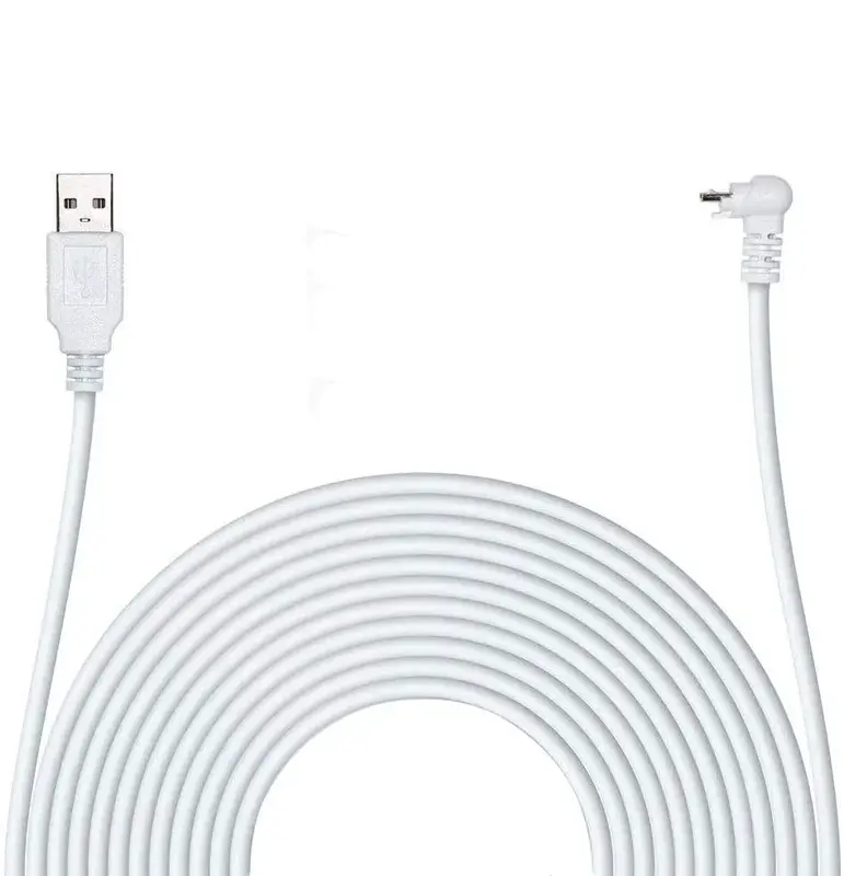 Câble de charge rapide pour Arlo Pro Arlo Pro 2 avec port USB, blanc, résistant aux intempéries, intérieur et extérieur