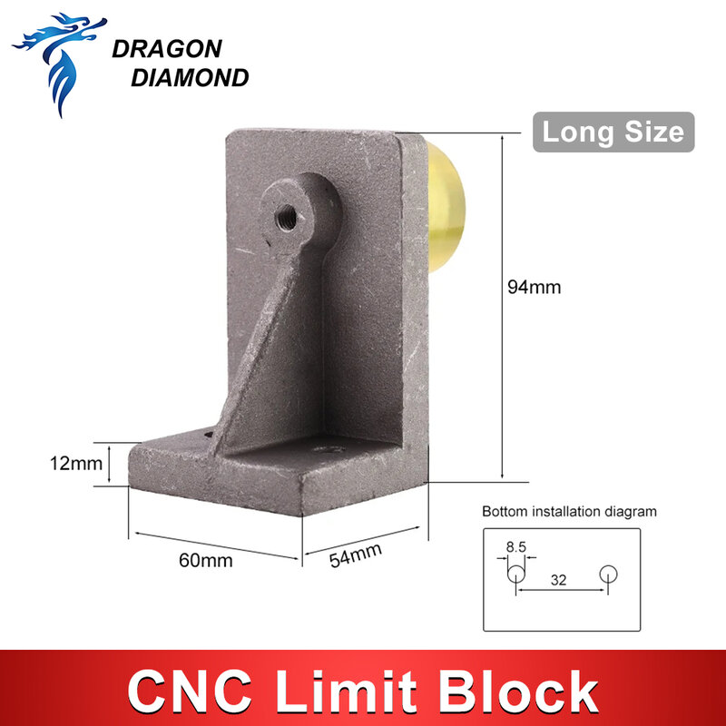 Bantalan penghenti lapisan aluminium blok benturan batas CNC blok anti-tabrakan untuk ukiran mesin penggilingan CNC