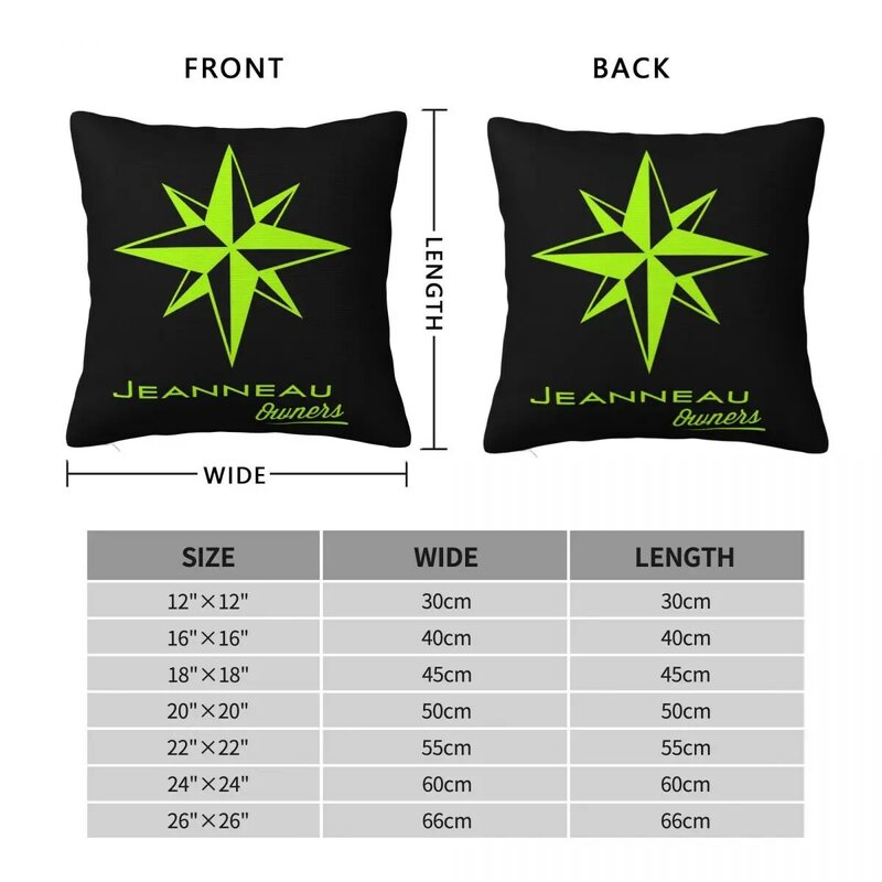 Jeanneau Yachts Square Pillowcase Pillow Cover Polyester Cushion Decor Comfort Throw Pillow for Home Car