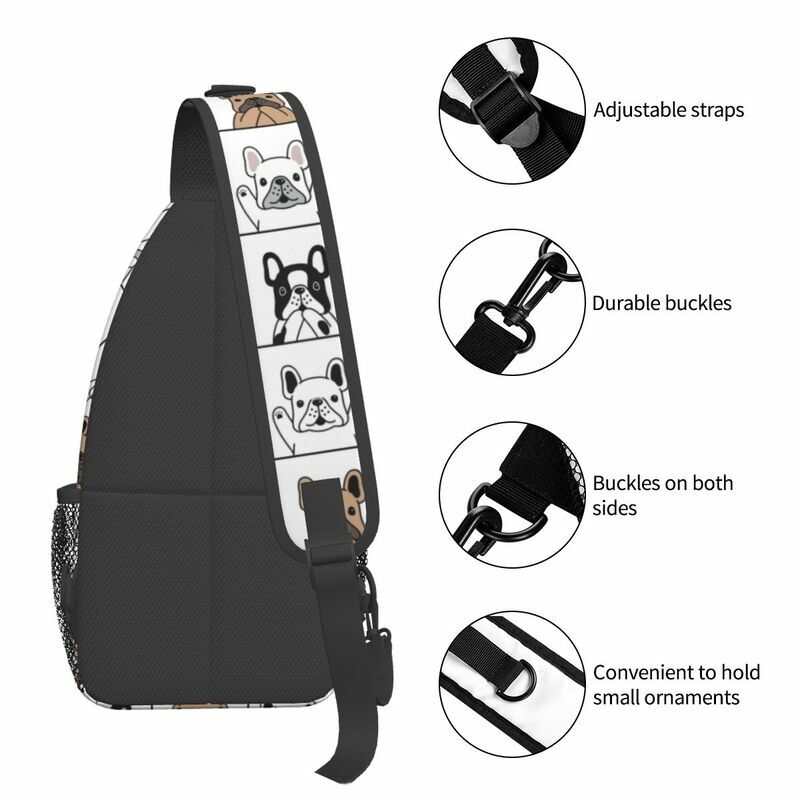 Индивидуальная милая сумка в виде французского бульдога для мужчин, крутая Наплечная Сумка через плечо для домашних животных, рюкзак для путешествий, пешего туризма, рюкзак
