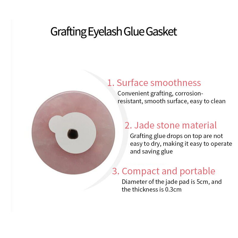 1 pc Glue Adhesive Pallet Crystal Jade Stone Holder Grafting Tool Lash Eyelashes Makeup Eyelash Extension