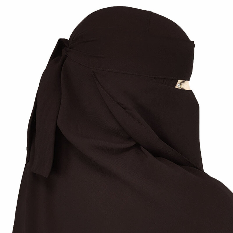 Niqab High Quality Chiffon Lightweight Breathable Face Cover Veil EID Ramadan Muslim Women Wholesale Rounded Back Long Hijab