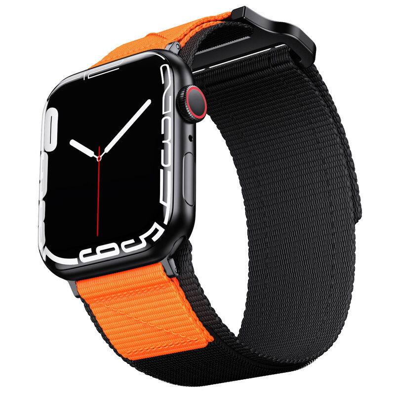 Nylon Band Loop for Apple Watch Ultra 49mm Canvas Sports Strap for iwatch Series 8 7 45mm 42 44mm 6 SE 5 4 41mm 38 40mm Bracelet