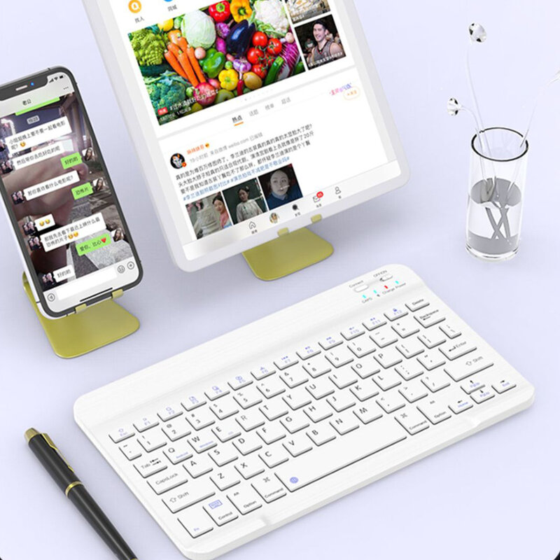 Bluetooth 5,0 и 2,4G Беспроводная клавиатура и мышь комбинированный мини мультимедийный Набор клавиатуры и мыши для ноутбука ПК ТВ iPad Macbook Android