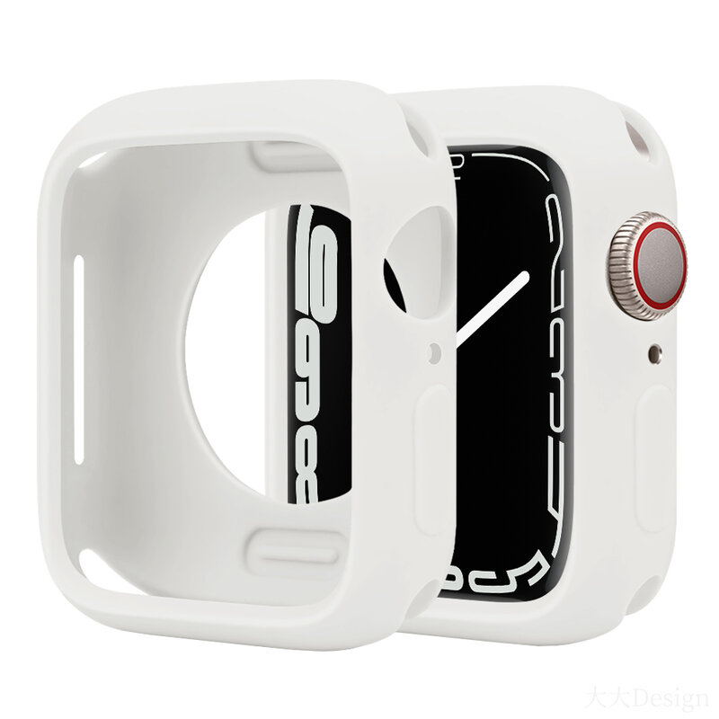Estojo para apple watch series8/7/6/5/4/3/se/silicone macio capa para iwatch fino tpu pára protetor 38mm 40 41mm 42 44 45mm