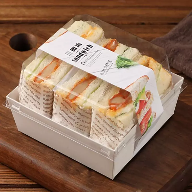 Scatole di vendita calde della scatola del panino di forma della scatola del panino eliminabile del prodotto su misura per l'imballaggio