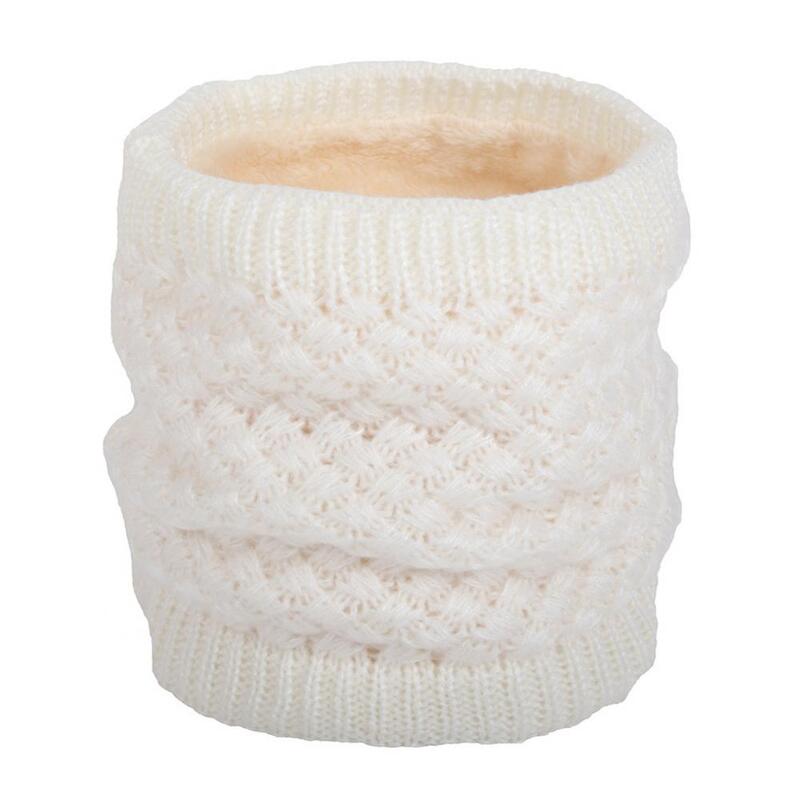 Sciarpa da collo a cerchio invernale da donna, sciarpa con colletto in filato di lana termica morbida
