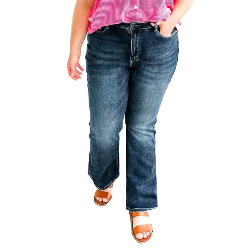 Pantalones vaqueros clásicos para mujer, Jeans elásticos de cintura alta, Estilo Vintage, ropa de calle para exteriores, 2024