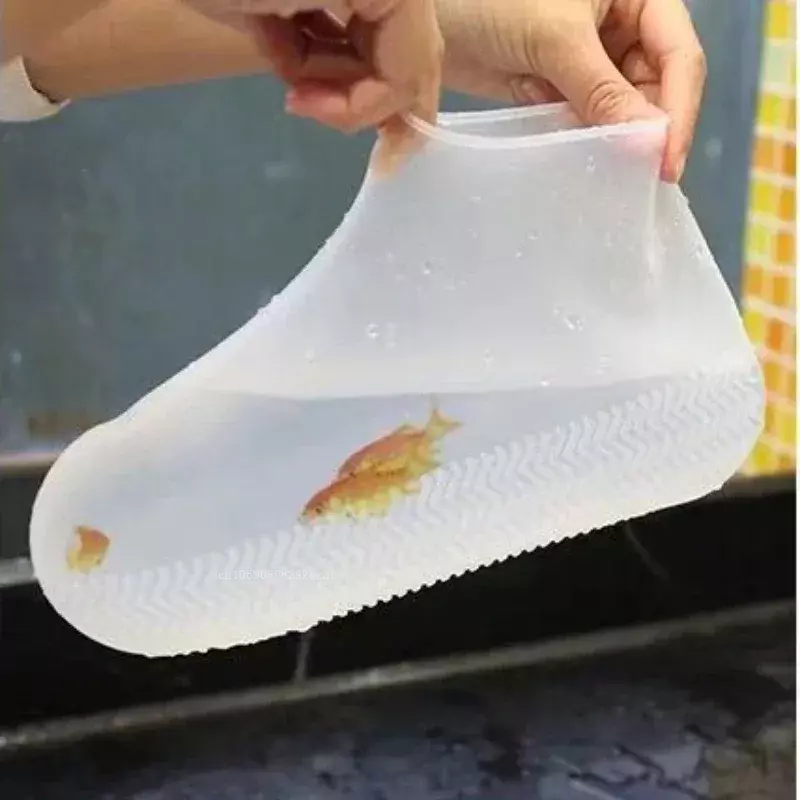 Lateksowe wodoodporne pokrowce na buty buty Unisex ochraniacze wielokrotnego użytku antypoślizgowe kalosze buty do chodzenia akcesoria do butów