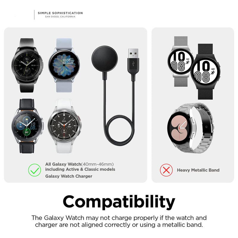Dudukan pengisi daya silikon untuk Samsung Galaxy Watch, dudukan penyimpanan 5/4/3 40mm 44mm 5 Pro 45mm 4 Klasik 46mm 42mm