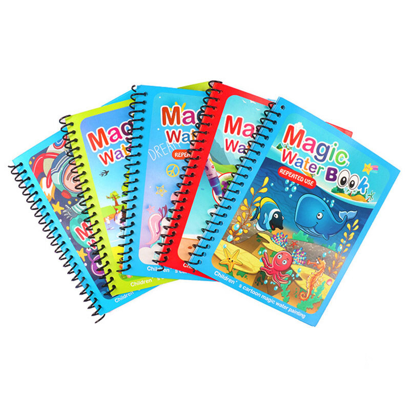 Magic Water Drawing Books for Kids, Coloring Books, Painting Toys, Aniversário, Natal, Ano Novo, Presente para meninos e meninas, Ano Novo