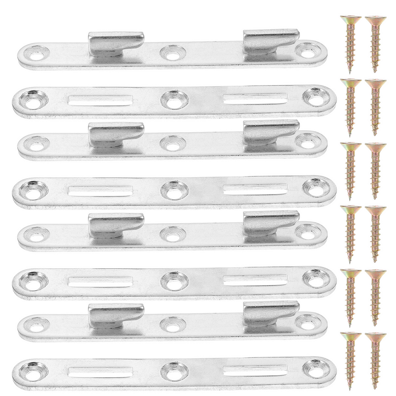 4 Sets Bed Rail Fasteners Support Brackets Stand Furniture Hardwares Accessories