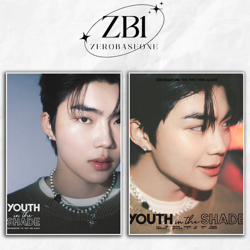 2Pcs/Set Kpop ZB1 Idol New Album YOUTH IN THE SHADE Combination  Perimeter Poster Self adhesive Pictorial Collection Pictur
