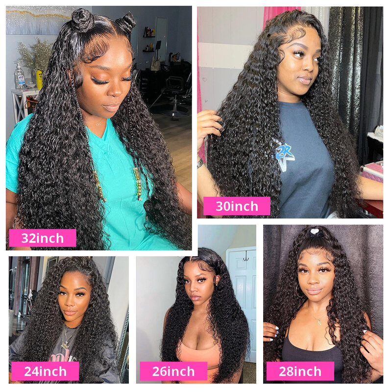 13x4 Deep Wave Frontal Wigs 13x6 Hd Lace Wigs For Black Women Curly Human Hair 30 36 Inch Water Wave Lace Front Brazilian Wigs