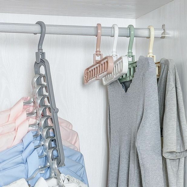1pcs Magic Multi-port Support hangers for Clothes Drying Rack Multifunction Plastic Clothes rack drying hanger Storage Hangers