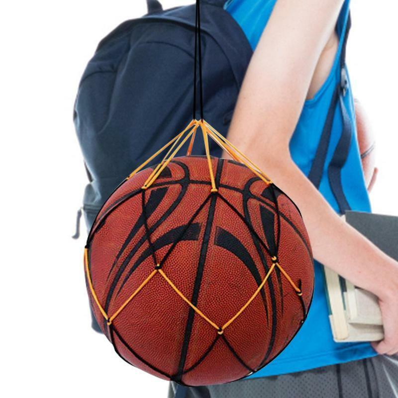 Borsa a rete da basket 1PC borsa portaoggetti in Nylon borsa a sfera singola per il trasporto di attrezzature portatili borsa da pallavolo da calcio per sport all'aria aperta
