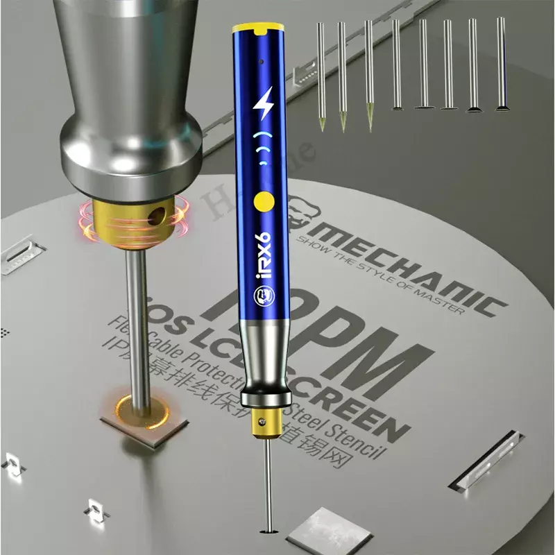 MECHANIC iRX6  iRX6 Pro Electric Chip Polishing Pen Intelligent Charging Grinder Engraving Carving Pen for Phone Rpair Tool