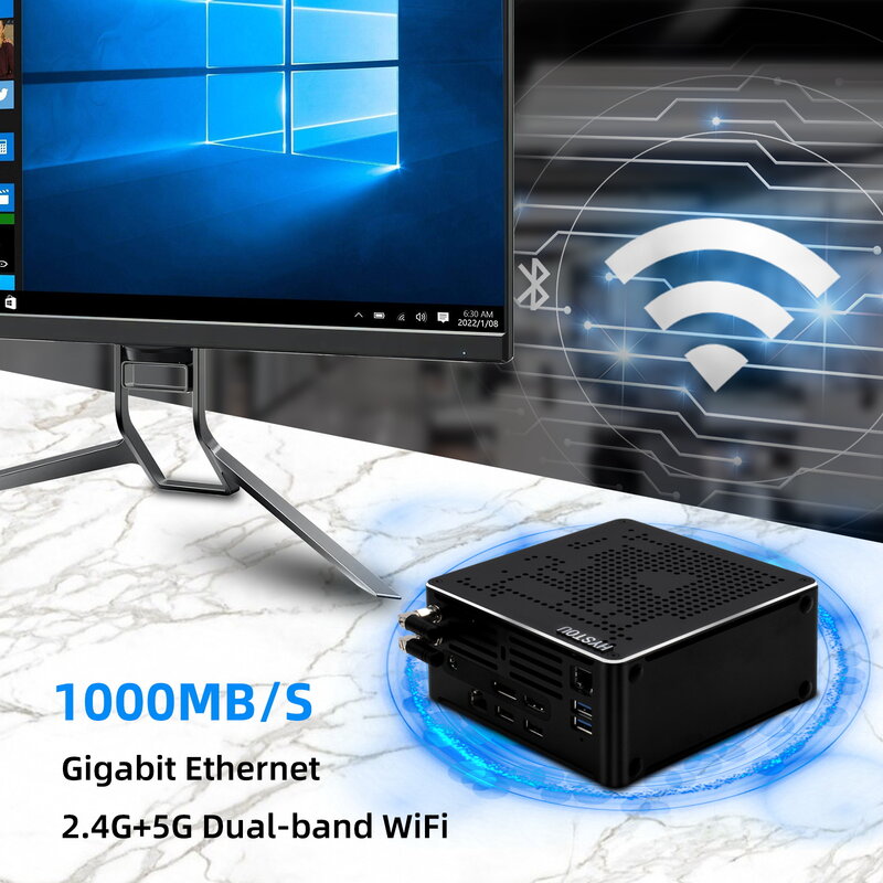 HYSTOU-Mini PC Gaming Intel Nuc, CHancelier 10th I9 9980Ian, Windows 10/11, ordinateur de bureau, jeu à domicile