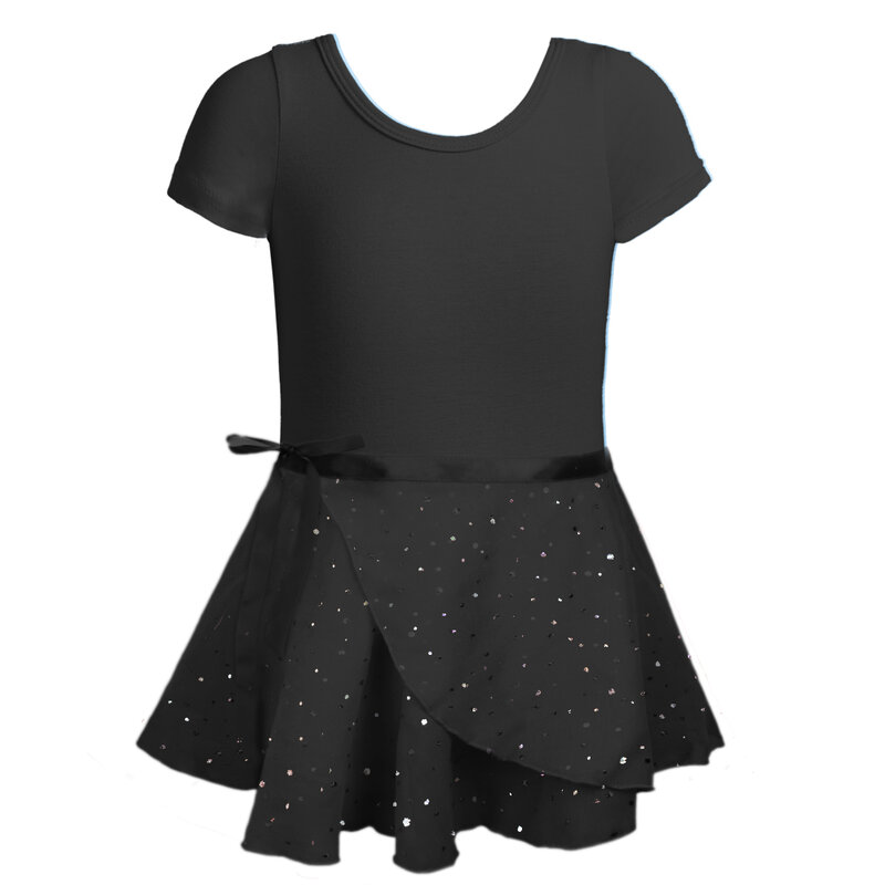 Popular Toddler Gymnastics Leotard for Girls Dance Short Sleeve Dancewear with Skirt Ballerina Ballet Dress Outfit