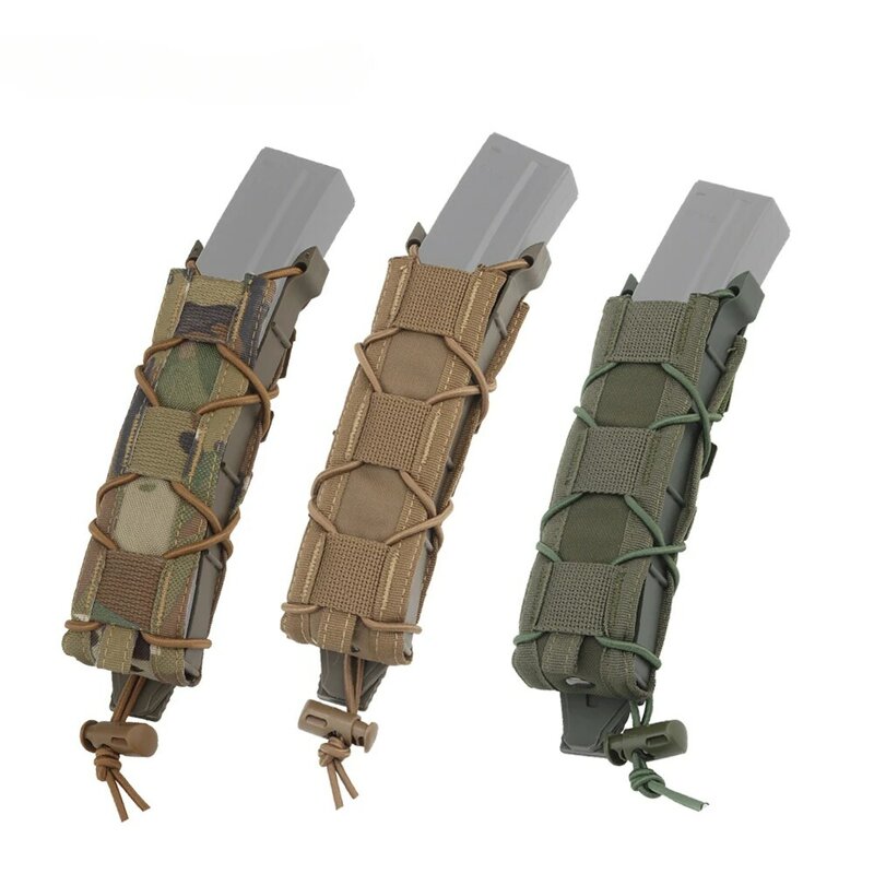Bolsa táctica Molle de 9mm para cargador, accesorios de caza, soporte para linterna de cuchillo, compatible con MP5/MP7/.45