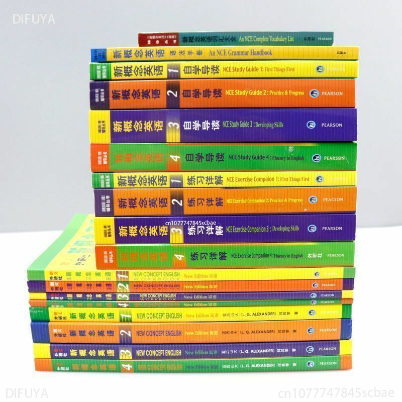 Libro de texto en inglés para estudiantes, 18 libros, 1234, guía de autoestudio detallada, Manual de lectura y gramática