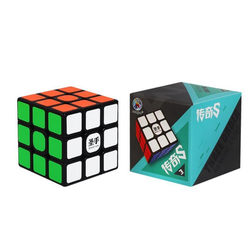 Shengshou Legend S 블랙 스티커리스 매직 큐브, 전문 3x3, 2x2 스피드 큐브 퍼즐, 2x2x2 스피드 큐브 교육 완구, 3x3x3
