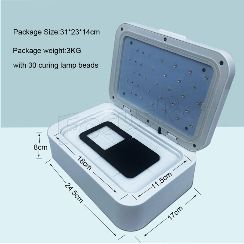 Mesin pelaminasi UV vakum Fonlyu, untuk layar melengkung pelindung ponsel Film hidrogel Laminator alat penghilang gelembung