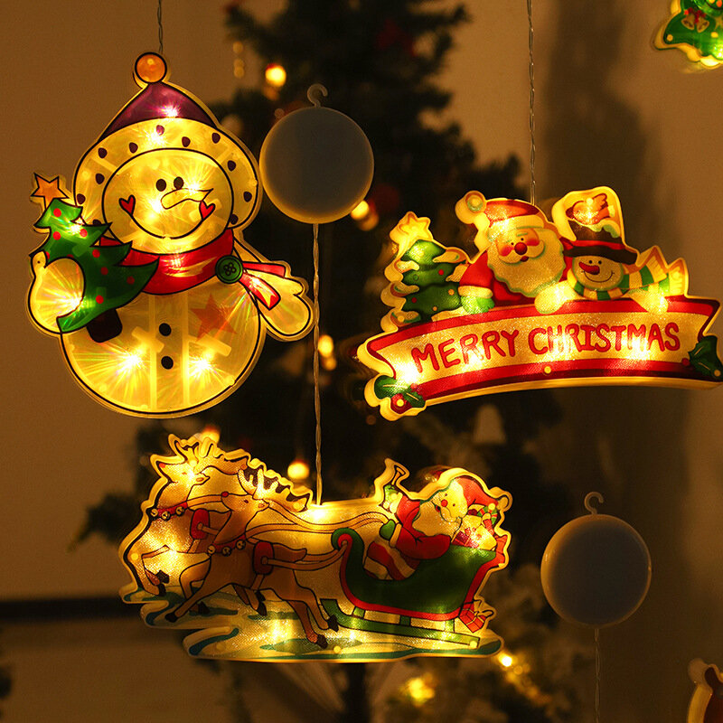 Natal luzes led decoração de casa decorações de natal (3 peças)