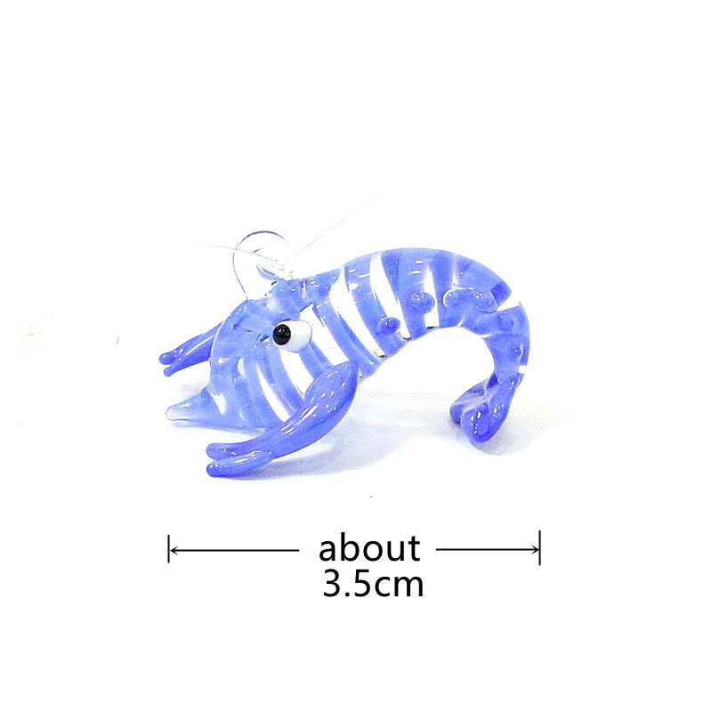 Mengambang Kaca Laut Hewan Akuarium Dekorasi Miniatur Lobster Patung Liontin Lucu Udang Pesona Ornamen Untuk Tangki Ikan Lanskap Dekorasi Pasokan Aksesoris