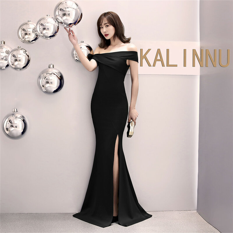 One Shoulder Banquet Evening Dress For Women's Fashion Party Elegant And Slim Sexy Fishtail Dess