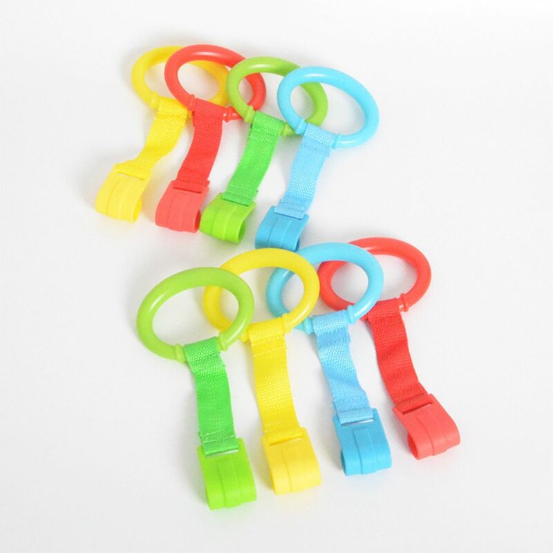 1-4pcs Pull Ring For Playpen Baby Crib Hooks General Use Hooks Babies Toys Pendants Bed Rings Hooks Hanging Ring Help Baby Stand