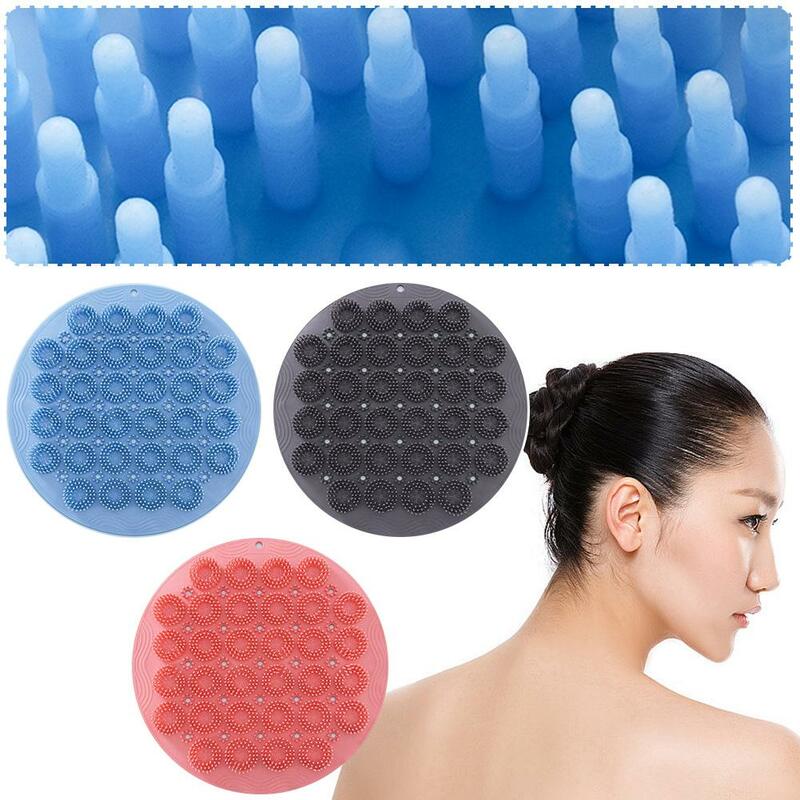 Hands Free Back Scrubber for Shower, Suction Cup Body Scrubber Silicone Lazy Shower Foot Massage Scrubber Bath Sponge Brush
