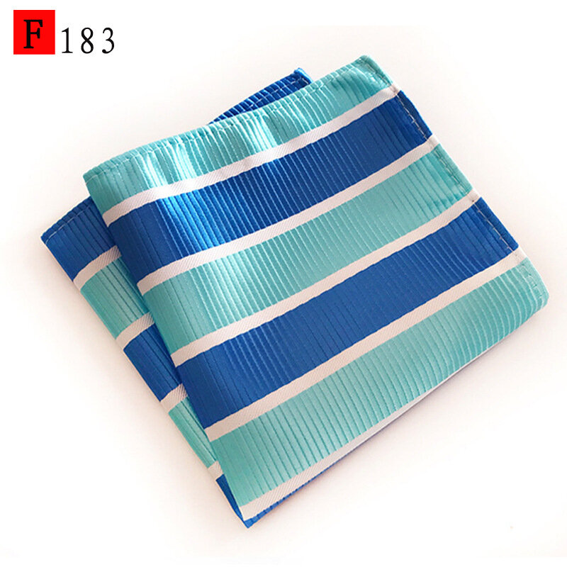 Lenço quadrado listrado dos quadrados do bolso dos homens hanky lenço de seda para o casamento toalha do peito lenço quadrado para o terno accessori