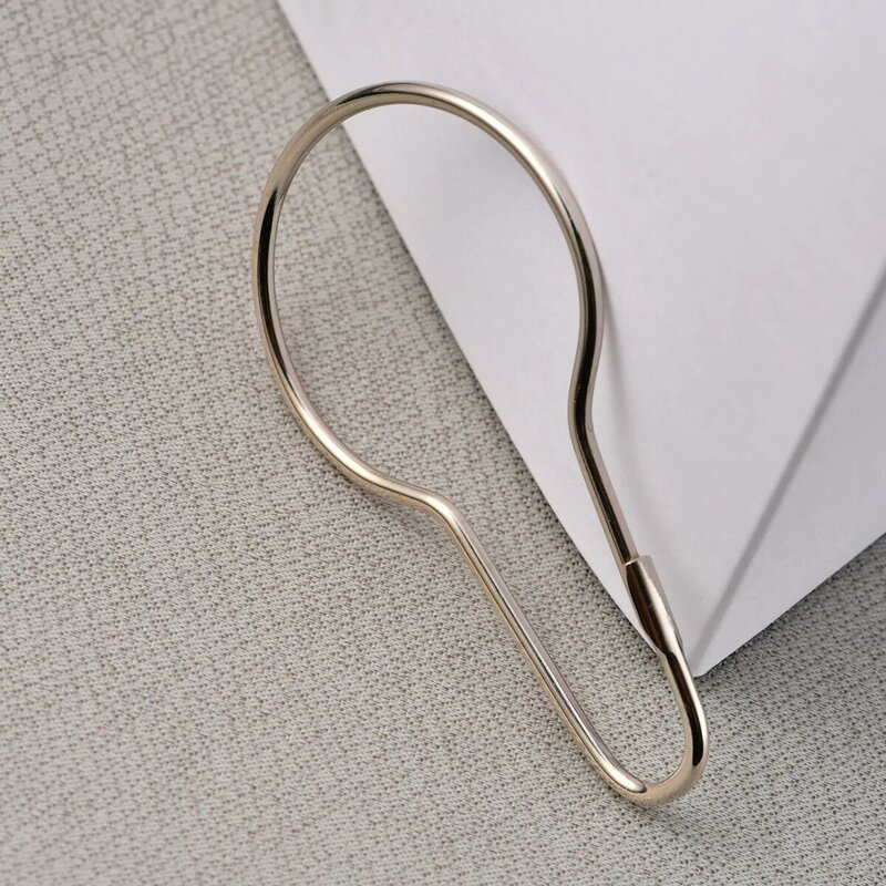 Crochet de rideau de douche en métal, boucle de gourde sans perles, en forme de 8 inversée