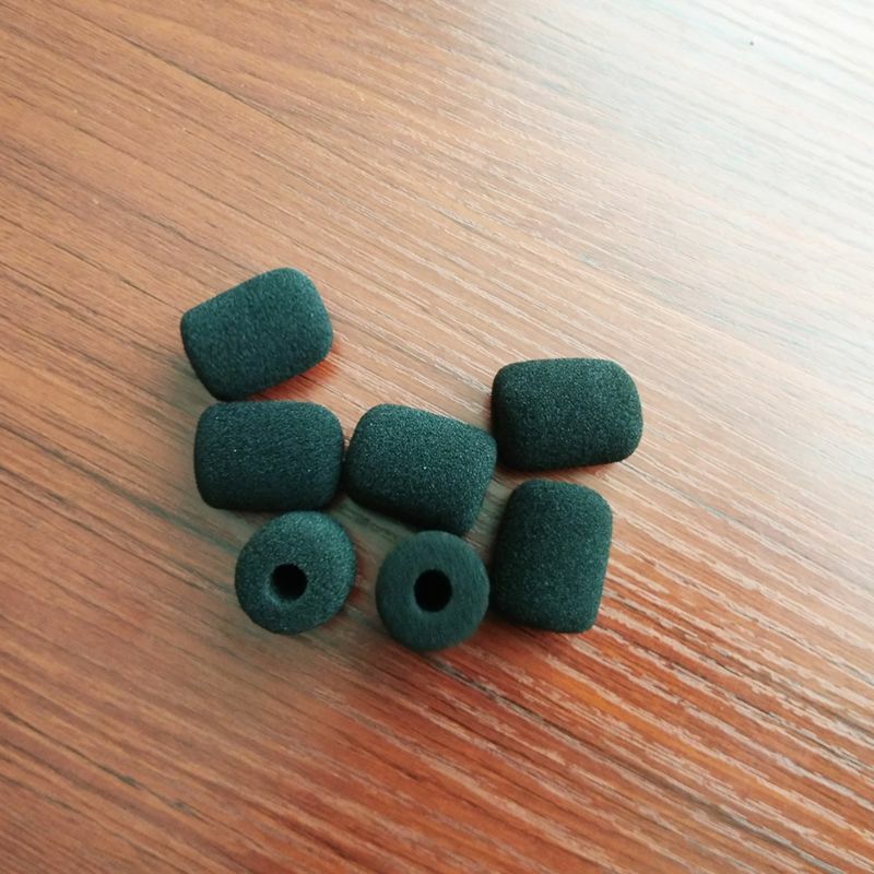 5 Stück schwarze Mikrofon-Headset-Schaumstoff-Schwamm-Windschutzscheiben-Mikrofonabdeckung