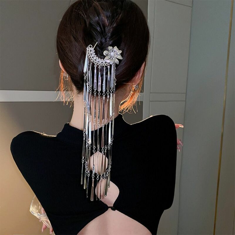Vintage Tassel Hanfu Hair Stick, em forma de U, Headwear requintado, estilo chinês, acessórios para cabelo, moda