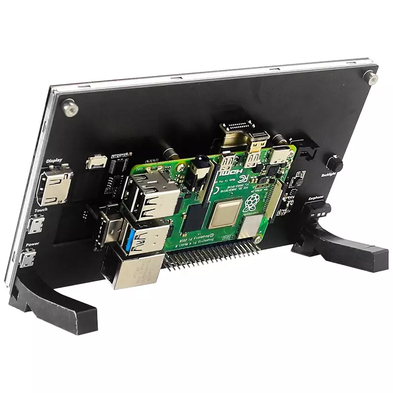Pantalla HDMI H de 7 pulgadas para Raspberry Pi 3B +/4B, monitor táctil capacitivo, 1024x600, HD, IPS