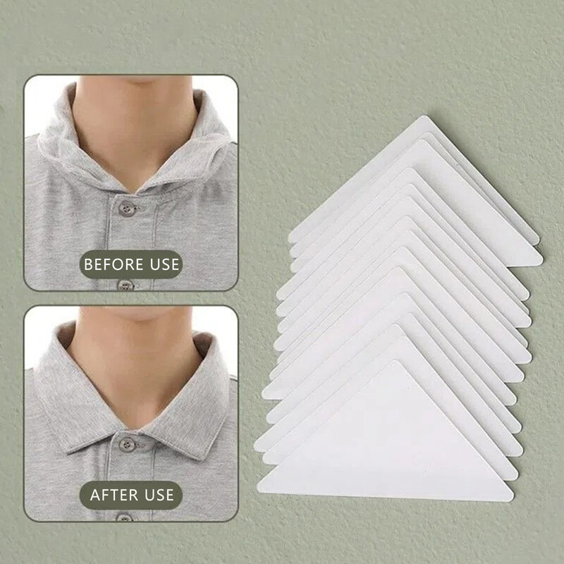 1 Set colletto della camicia adesivi per lo Styling colletto di supporto della camicia rimane t-Shirt colletto fisso Shaper toppe adesive invisibili chiusura