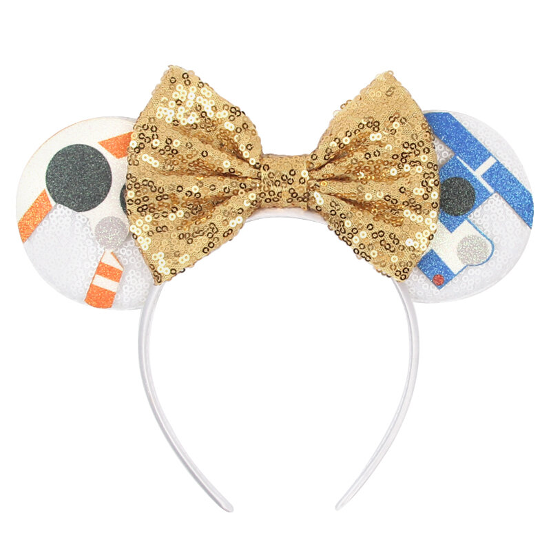 Diadema con orejas de ratón para niños y mujeres, diadema con lazo de lentejuelas, accesorios para el cabello para Festival de Cosplay, estrella de fantasía, novedad de 2024