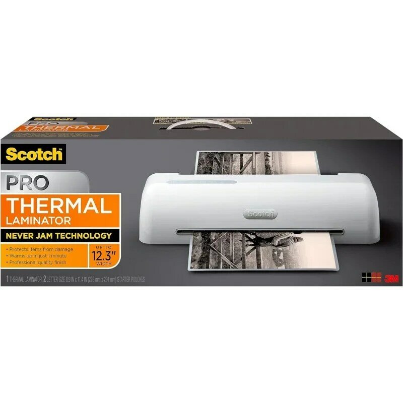Thermo laminator der Marke Scotch, 12,3 Zoll, 1-minütiges Aufwärmen, schnelle Laminierung, nie Stau technologie, 4-Rollen-Maschine (tl1306)