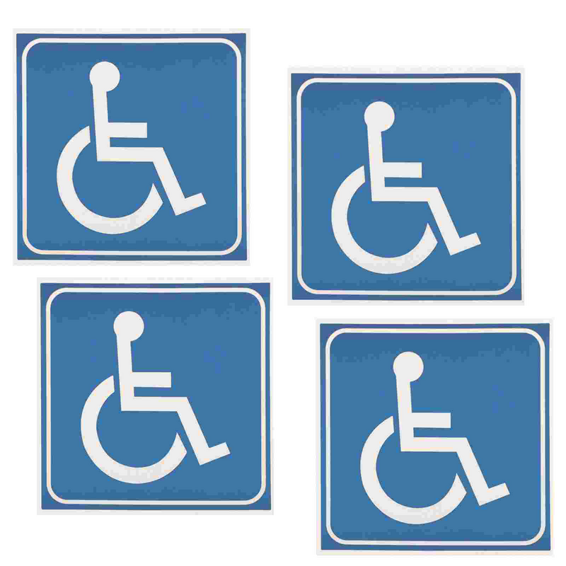 防水ハンドヘルドナップ車椅子のステッカー、無効になった記号のパーキングサイン、トイレの看板