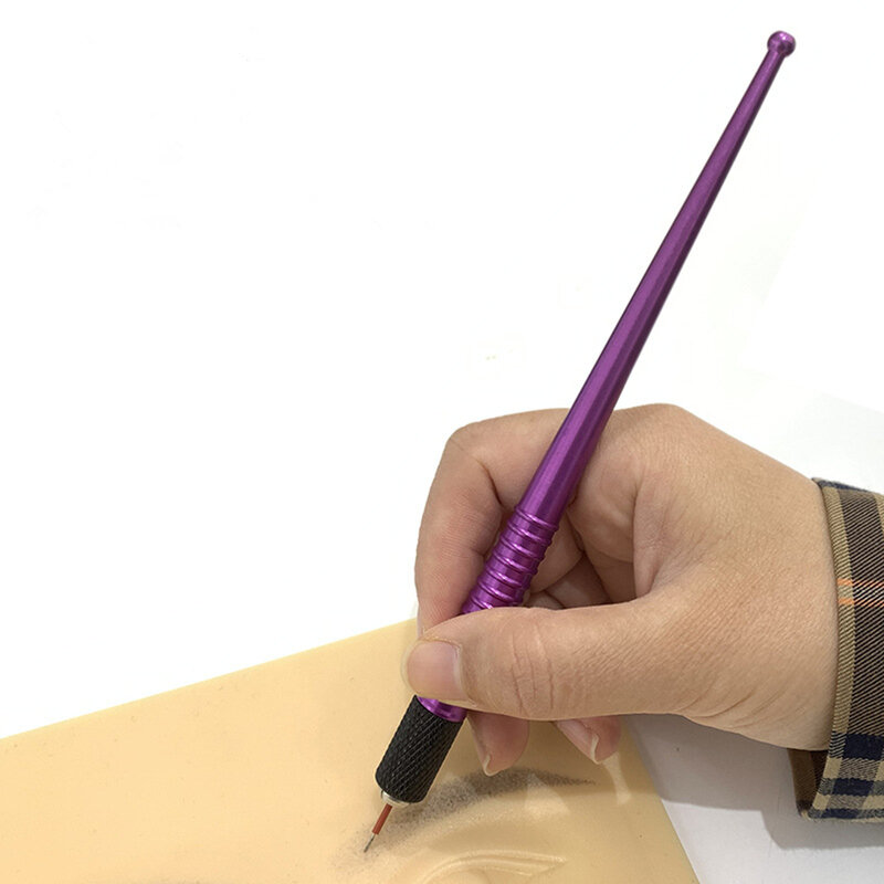 Цветная алюминиевая ручка для микроблейдинга, ручка для тату-машинки, ручка для микроблейдинга 3D, Перманентный макияж, ручка для татуажа бровей, 10 шт.