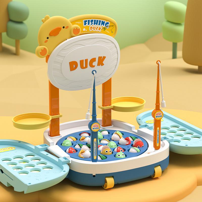 Jogo de pesca interativo magnético para crianças, coordenação olho mão, brinquedos educativos para a educação, Duck Suitcase Shape