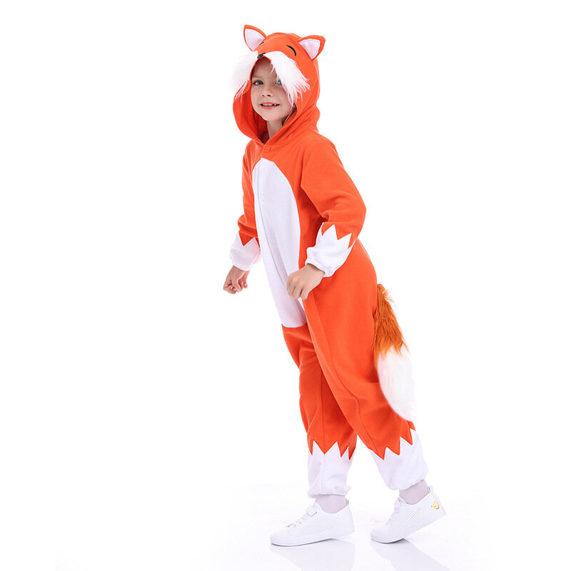 Fox เครื่องแต่งกายสำหรับชุดฮาโลวีนเด็กสัตว์น่ารักคอสเพลย์ Purim PARTY Carnival ชุดเด็กหญิงเด็กชาย costume