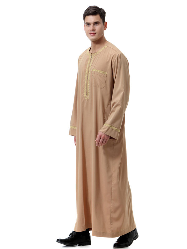 男性用イスラム教徒の服,ジッパー付きの着物,イスラムの服,アラブ,ドバイ,アラビア語