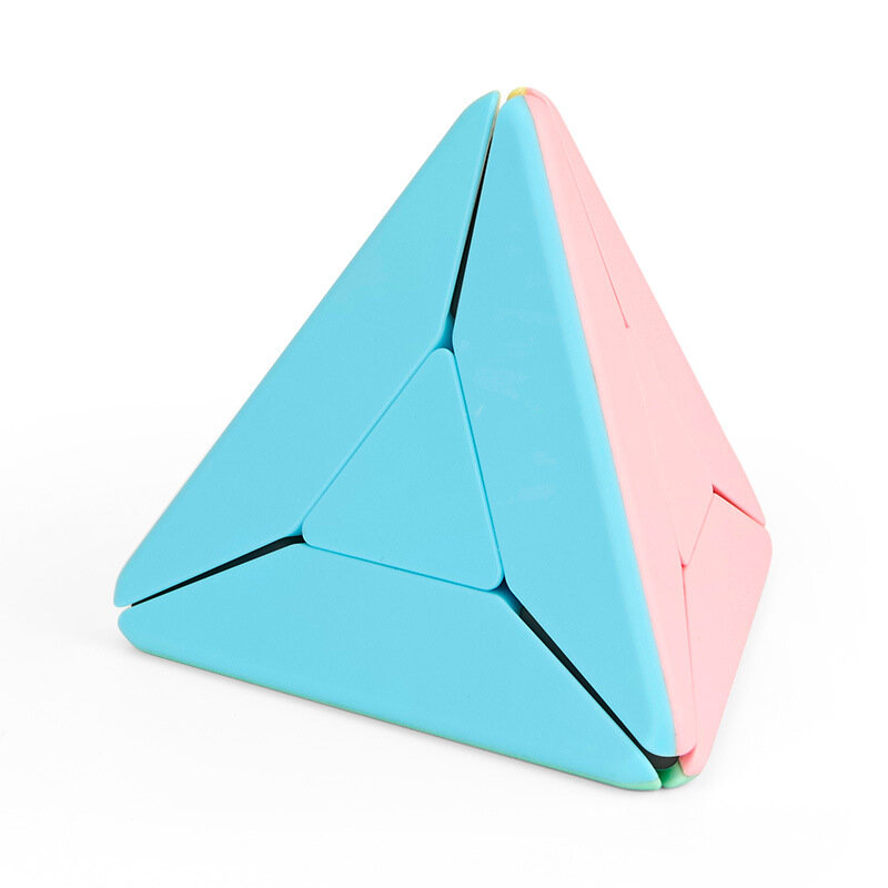 Cubing canto sala de aula torção talão boomerang moinho de vento maple folha triângulo pirâmide quebra-cabeça macaroon jinzita cubos mágicos crianças