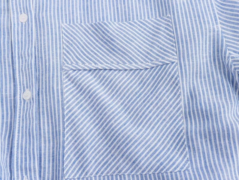 Women's new fashion pocket decoration loose striped shirt retro long Sleeve Button-up women's shirt Chic top+ Pants Women's suit