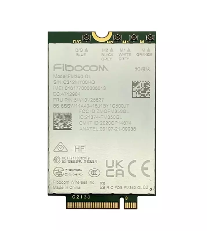 Original 5G Tech Fibocom FM350-GL 5W10V25827 M.2 Tech pour HP X360 830 840 850 G7 Ordinateur Portable 5G persévérance WCDMA 4x4 MIMO Module GNSS